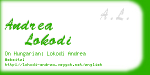 andrea lokodi business card